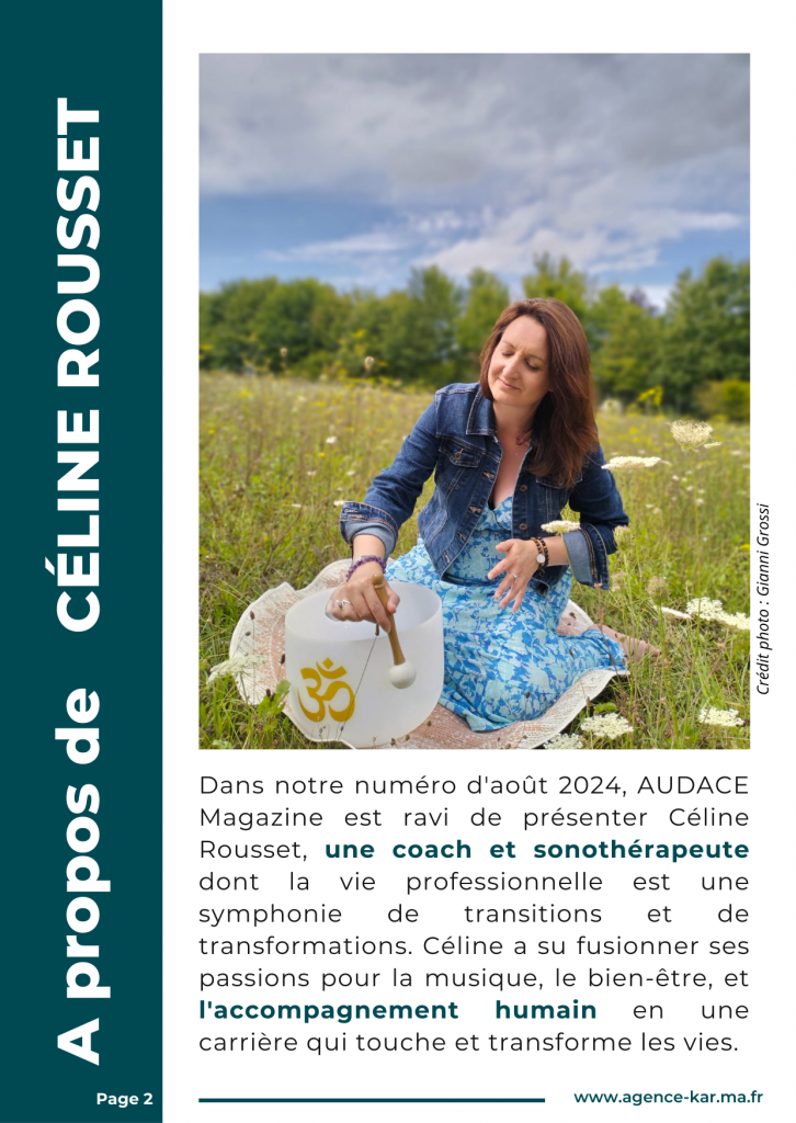 AUDACE MAGAZINE - AOUT 2024 - CELINE ROUSSET