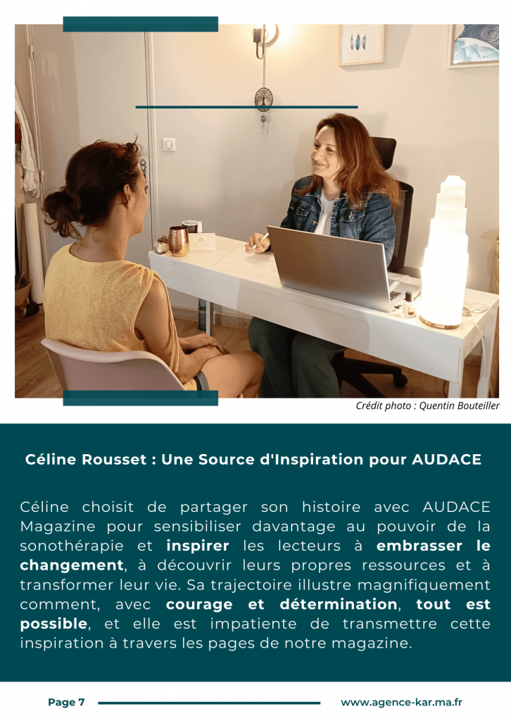 AUDACE MAGAZINE - AOUT 2024 - CELINE ROUSSET