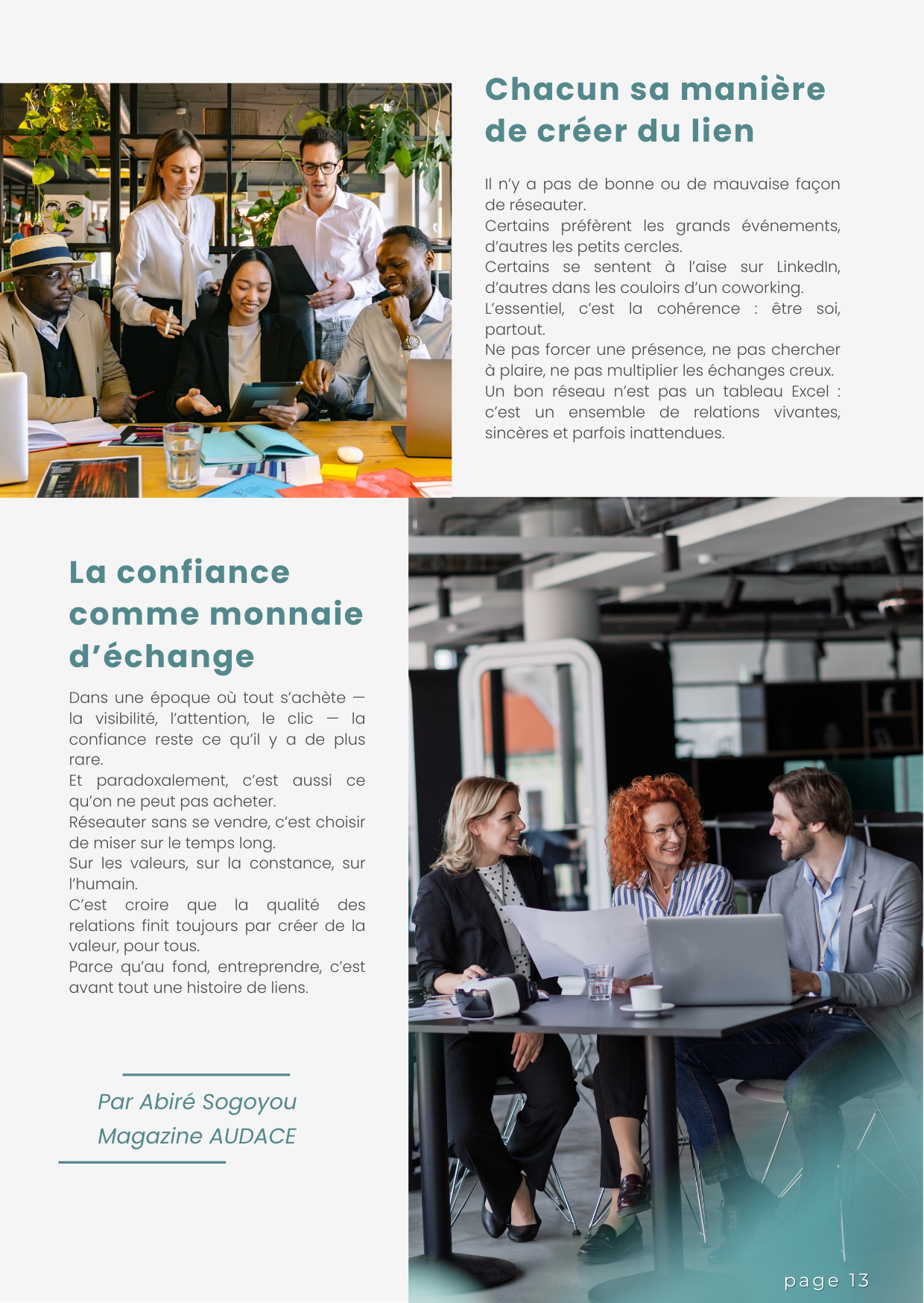 AUDACE MAGAZINE - NOVEMBRE 2025 - SOPHIE DOURADO