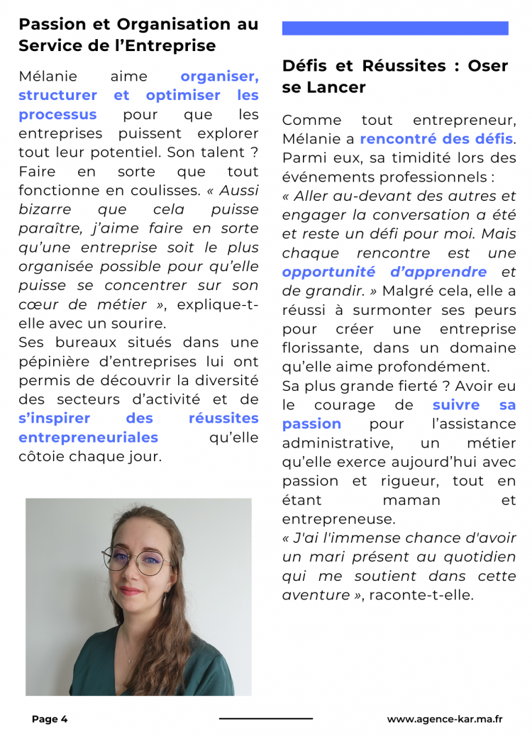 AUDACE MAGAZINE - OCTOBRE 2024 - Mélanie Thiriat
